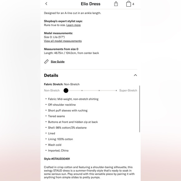 Staud Elio Dress size 4 white NWOT - Picture 9 of 13